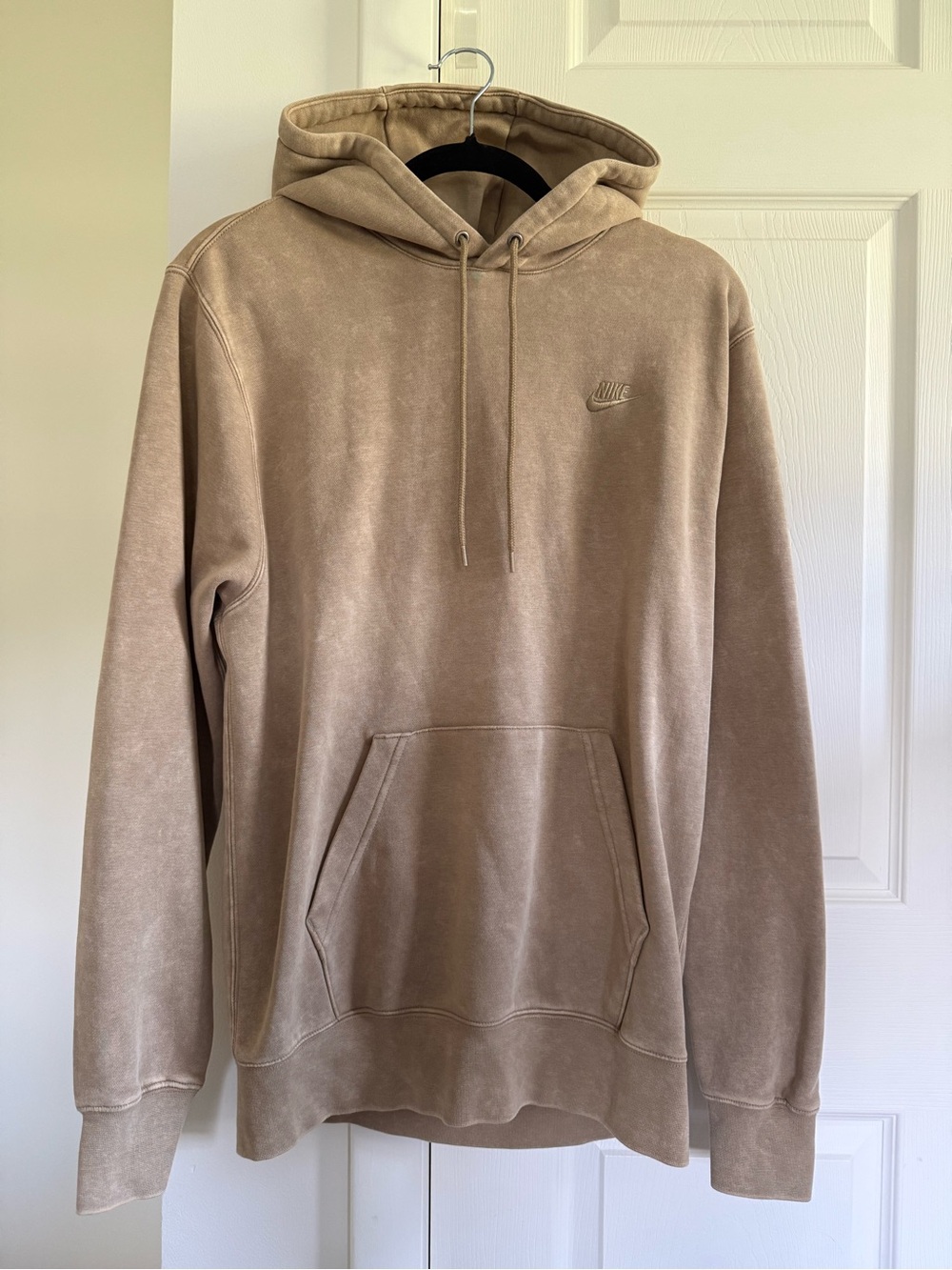 Nike Matching Mineral Wash Hoodie & Jogger Sweat Set – Tan/Taupe – Size Small